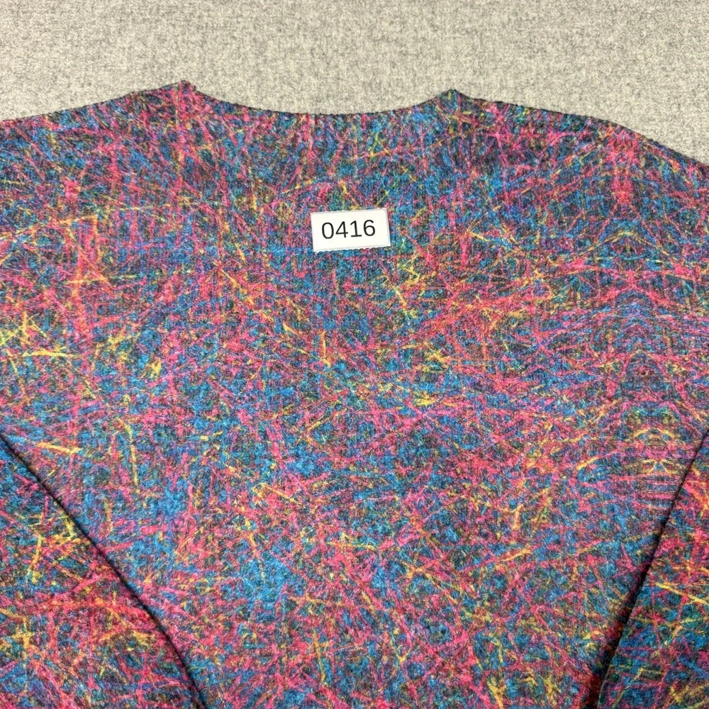Unbranded Abstract Splatter Knit Sweater Size XL Multicolor Long Sleeve Crewneck